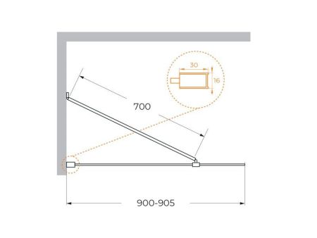 LIBERTA-V-1-TB-90/155-C-NERO Душевая шторка на ванну универсальная, артикул LIBERTA-V-1-TB-90/155-C-NERO