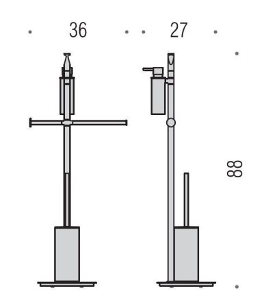 Colombo Planets Стойка 88 см, цвет: хром, артикул B9819.CR