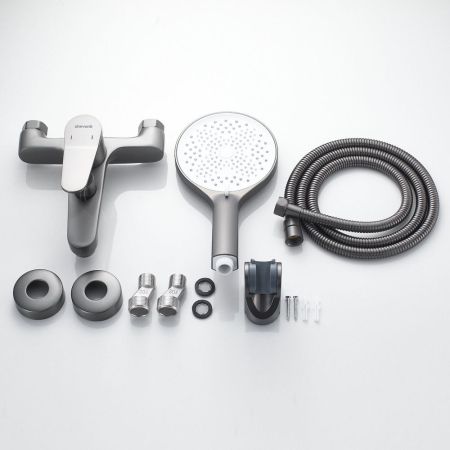 Смеситель для ванны Shevanik S6202T, оружейная сталь, артикул S6202T