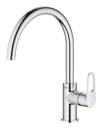 Смеситель для кухни GROHE BauFlow с высоким C-образным изливом, хром (31538001)