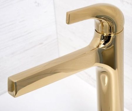 Смеситель для раковины WasserKRAFT Sauer 7103H Золото глянцевое