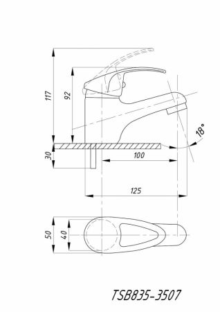 Смеситель для раковины TSARSBERG (TSB-835-3507) тип См-УмОЦБА, артикул TSB-835-3507