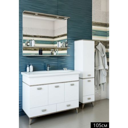 Тумба для раковины Sanflor Бруно 105 С02728 Белый Орегон