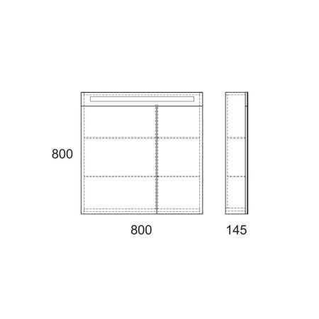 Зеркальный шкаф Nyborg 80 с LED подсветкой