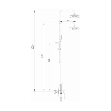 Душевая система с гигиеническим душем D-Lin D10A05, черный