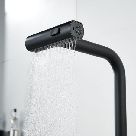 Смеситель для кухни с мультифункциональным изливом Shevanik S263H, черный, артикул S263H