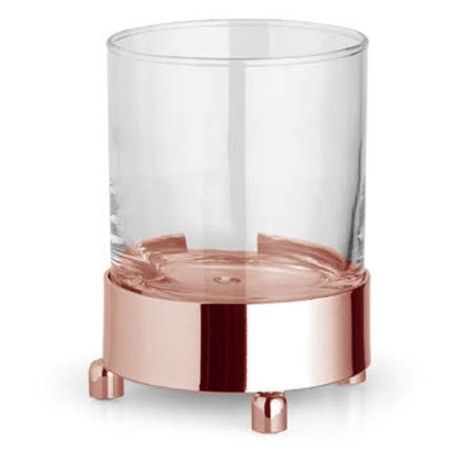 Bertocci Cinquecento Стакан настольный, цвет: прозрачное стекло/розовое золото, артикул 110 0530 5500