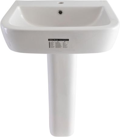 Раковина Allen Brau Infinity 56 4.21007.20 белый глянец, артикул 4.21007.20