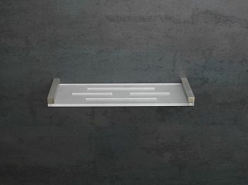 Stil Haus Saturno, полка из оргстекла, длина 32 см, цвет сатинированная сталь