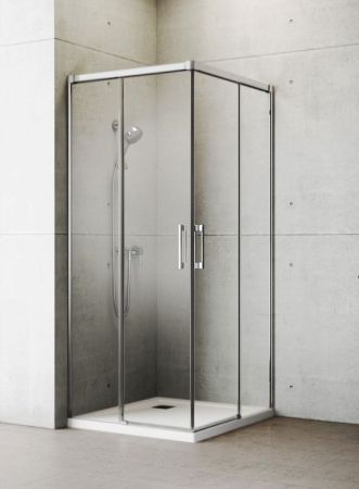 Дверь для душевого уголка Radaway Idea KDD 80x200 профиль хром, стекло прозрачное, левая, артикул 387061-01-01L