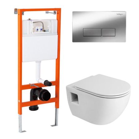Комплект инсталляции BELBAGNO BB097 с унитазом ECO и клавишей смыва, артикул CZR-526-TH-R/CZR-2040-SC/BB097/Q.CR