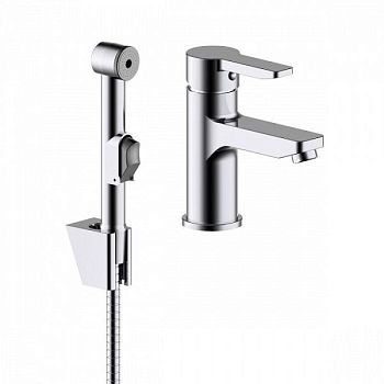 Смеситель для раковины с гигеническим душем IDDIS Sena (SENSB00i08)