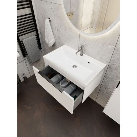 Зеркало с подсветкой La Fenice Terra Bianca 80, белое, артикул FNC-02-TER-B-80