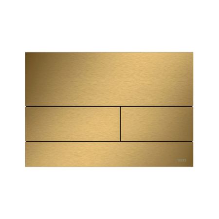 TECEsquare II. Панель смыва, металл, PVD Brushed Gold Optic (с покрытием против отпечатков пальцев), артикул 9240847