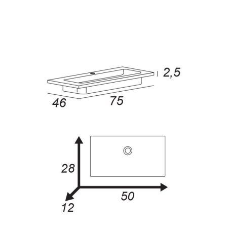 Мебель для ванной CEZARES URBAN 60, 74, артикул 55182
