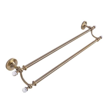 Полотенцедержатель двойной подвесной ART&MAX ANTIC CRYSTAL AM-2648SJ, артикул AM-2648SJ-Br