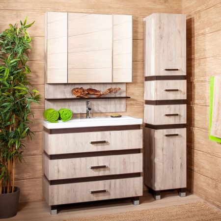 Тумба под раковину Бриклаер Техас 100 Дуб кантри Венге, артикул 4627125412882