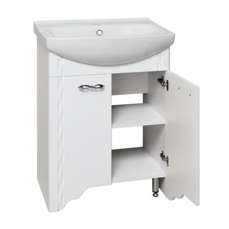 Тумба под раковину Runo Лотос 60 4620750026585 Белая
