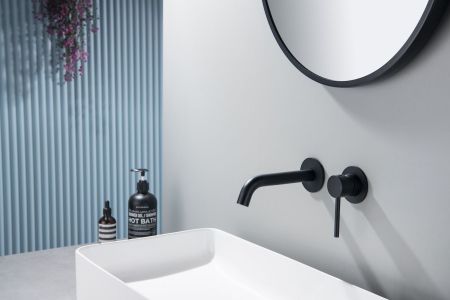 Смеситель для раковины встроенный Timo Saona 2372/03SM черный, артикул 2372/03SM