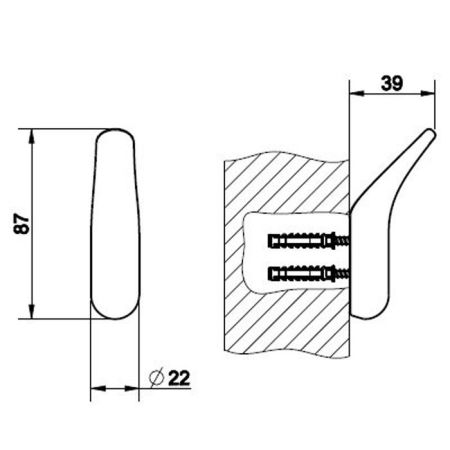 Gessi Goccia Крючок настенный, цвет: белый, артикул 38121#079