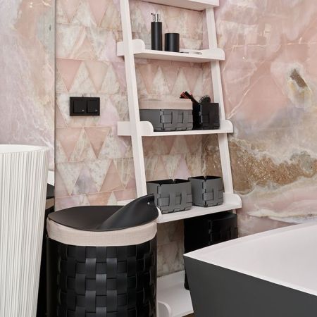 ADJ Стакан для зубных щеток, D7xH10 см., цвет: черный/хром, артикул 4941.01/03