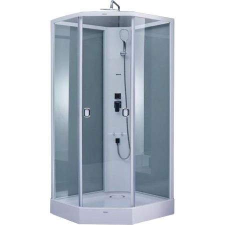 Душевая кабина SSWW W0913H 90x90 профиль Белый матовый задние стенки прозрачные