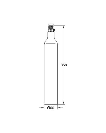 Пустой баллон CO2 для GROHE Blue, 425 гр (1 шт.) (40849000)