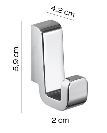 Gedy Samoa, набор из 2-х крючков, цвет хром, артикул A827(13)