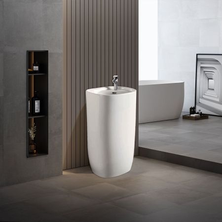 Раковина керамическая Vincea VBS-2P202, 500*460*880, напольная, цвет белый, артикул VBS-2P202