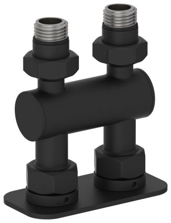 Модуль 2х1/2" прямой EU50 (МУАР Темный Титан (РЕ-64)), артикул 15-1537-1234
