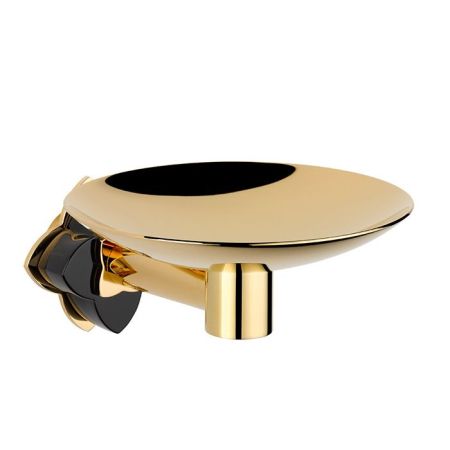 THG PETALE DE CRISTAL NOIR Мыльница металлическая ø150 мм., подвесная, цвет полированное золото, артикул U6D-F01-546GM