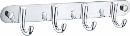 Вешалка с 4 крючками для ванной WONZON & WOGHAND, Хром (WW-9384-4)