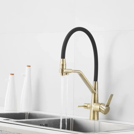 Смеситель для кухни Rose R558Q, бронза