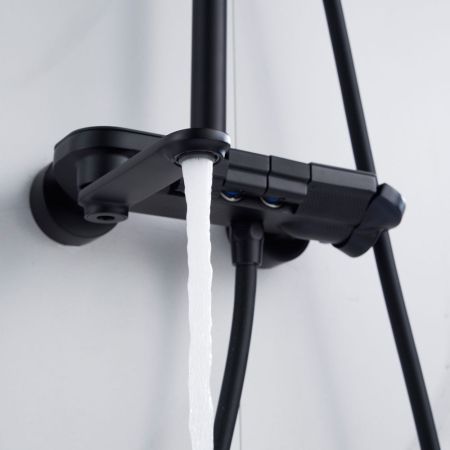 Душевая система Shevanik S4726H, черный, артикул S4726H