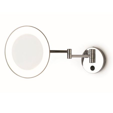 Bertocci Зеркала косметические Косметическое настенное круглое зеркало с LED-подсветкой,выключ.,3кратное увелич,цвет никель матовый, артикул 188 6215 6050