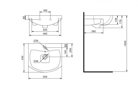 Раковина Santek Балтика 50, артикул 1WH501701