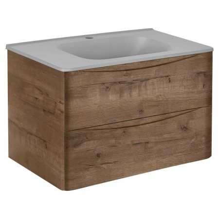 База под раковину Paola 800 подвесная, 2 выкатных ящика soft close, V.Oak, артикул VMC-2P800VO