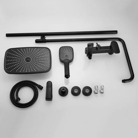 Душевая система Shevanik S8536H, черный
