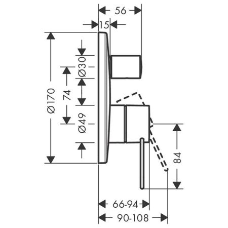 AX Uno Смеситель для ванны, цвет шлифованная бронза, артикул 38426140