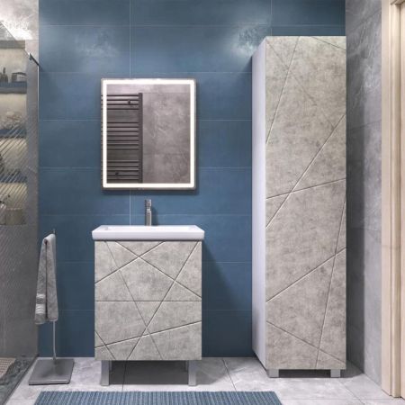 Тумба под раковину напольная VIGO Geometry 015 бетон, 60 см, артикул 015 бетон