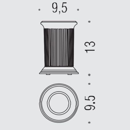 Colombo Hermitag Стакан настольный, цвет: хром/матовое стекло, артикул B3341.CR-VAN