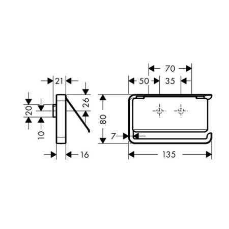 AX Universal Держатель для туалетной бумаги с крышкой, цвет: хром, артикул 42836000