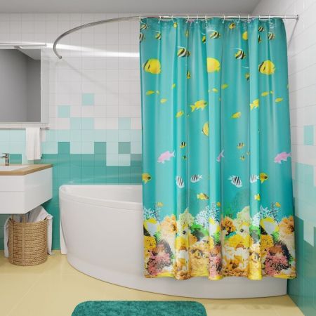 Штора для ванны Fora PH77 Полосатые рыбки