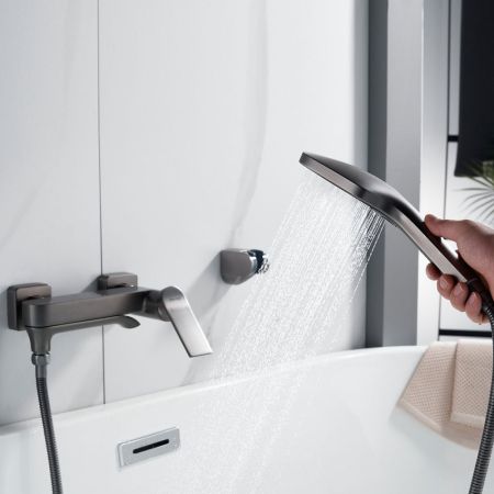 Смеситель для ванны Shevanik S4102T, оружейная сталь, артикул S4102T