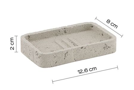 Gedy Ginevra, настольная мыльница, цвет серый, артикул GN11(08)