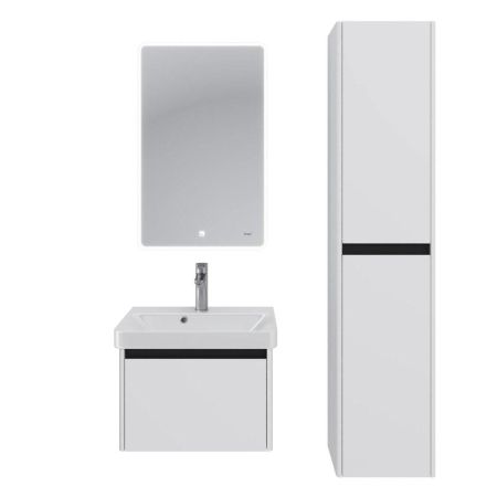 Тумба с раковиной подвесная Dreja Luxury 55 см, белый, артикул 99-2009-com