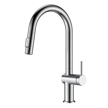 RELAX-KIT-NOP Смеситель для кухни с выдвижным изливом, черный матовый