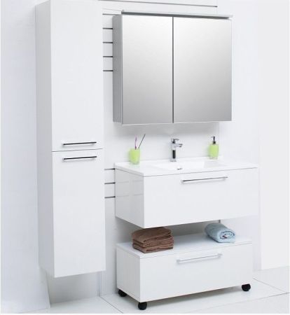 Зеркальный шкаф De Aqua Алюминиум 100 AL 506 100 S серебро