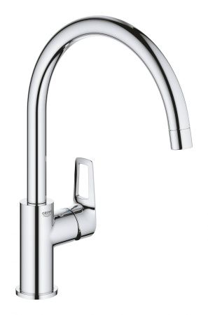 Смеситель для кухни GROHE BauLoop с высоким C-образным изливом, хром (31232001)