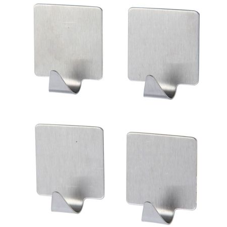 Крючки из нержавеющей стали на липкой ленте, 4 шт, в уп, арт, H44